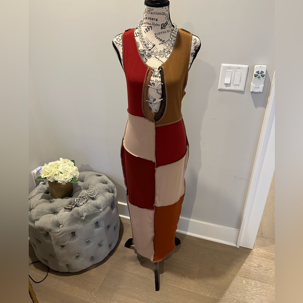 Akira patchwork fitted dress. New. Size 1x
